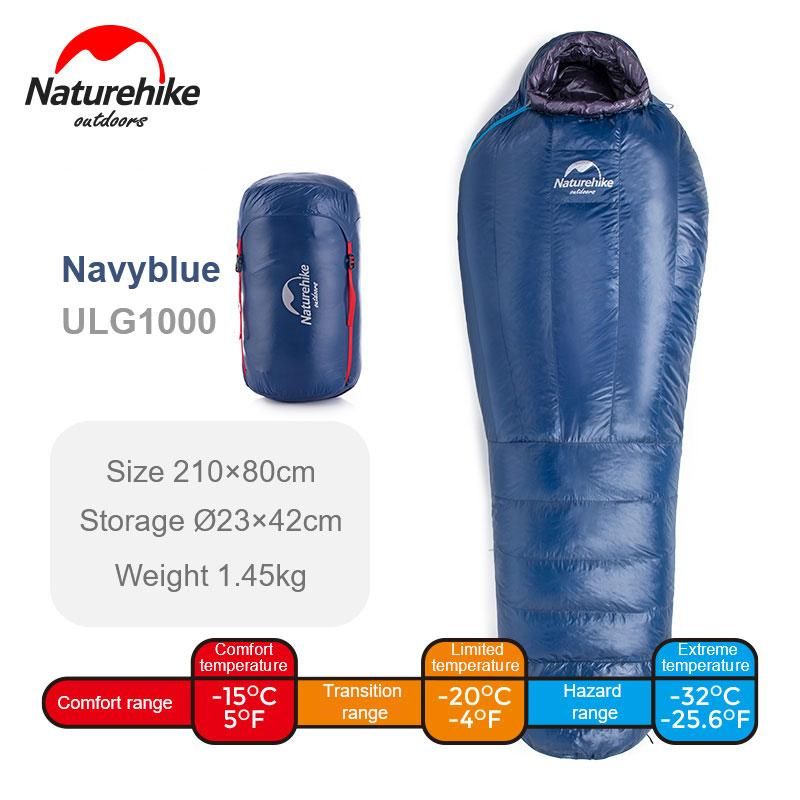 Naturehike ULG 1000Gr bolsa de dormir DUVET (Límite -20°) NH19YD001