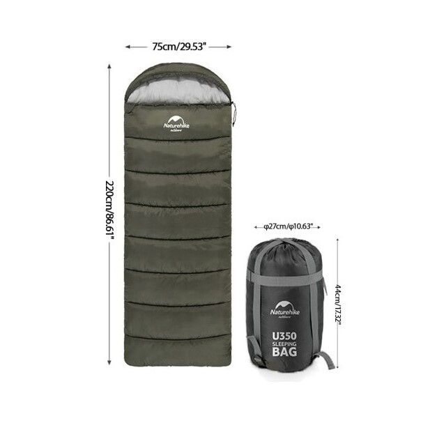 Naturehike Bolsa de Dormir con Capucha U350 (Límite -2°)