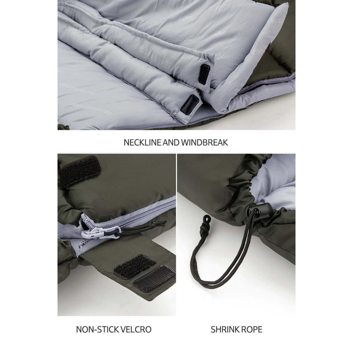 Naturehike Bolsa de Dormir con Capucha U350 (Límite -2°)