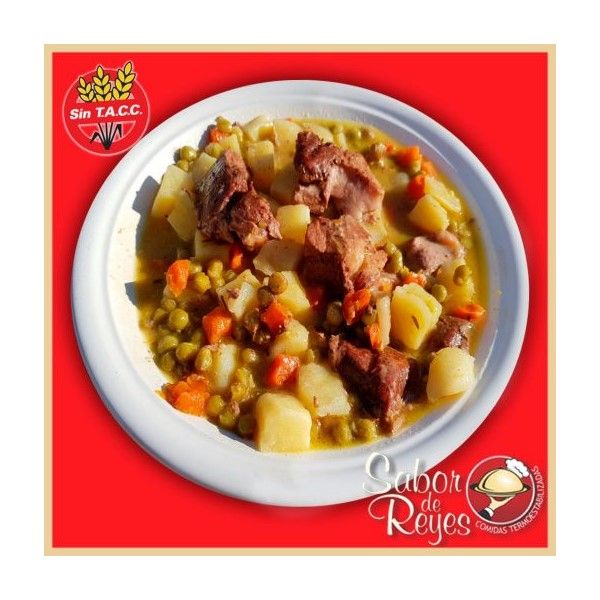 Cazuela de ternera con papas al romero y vegetales Libre de Gluten