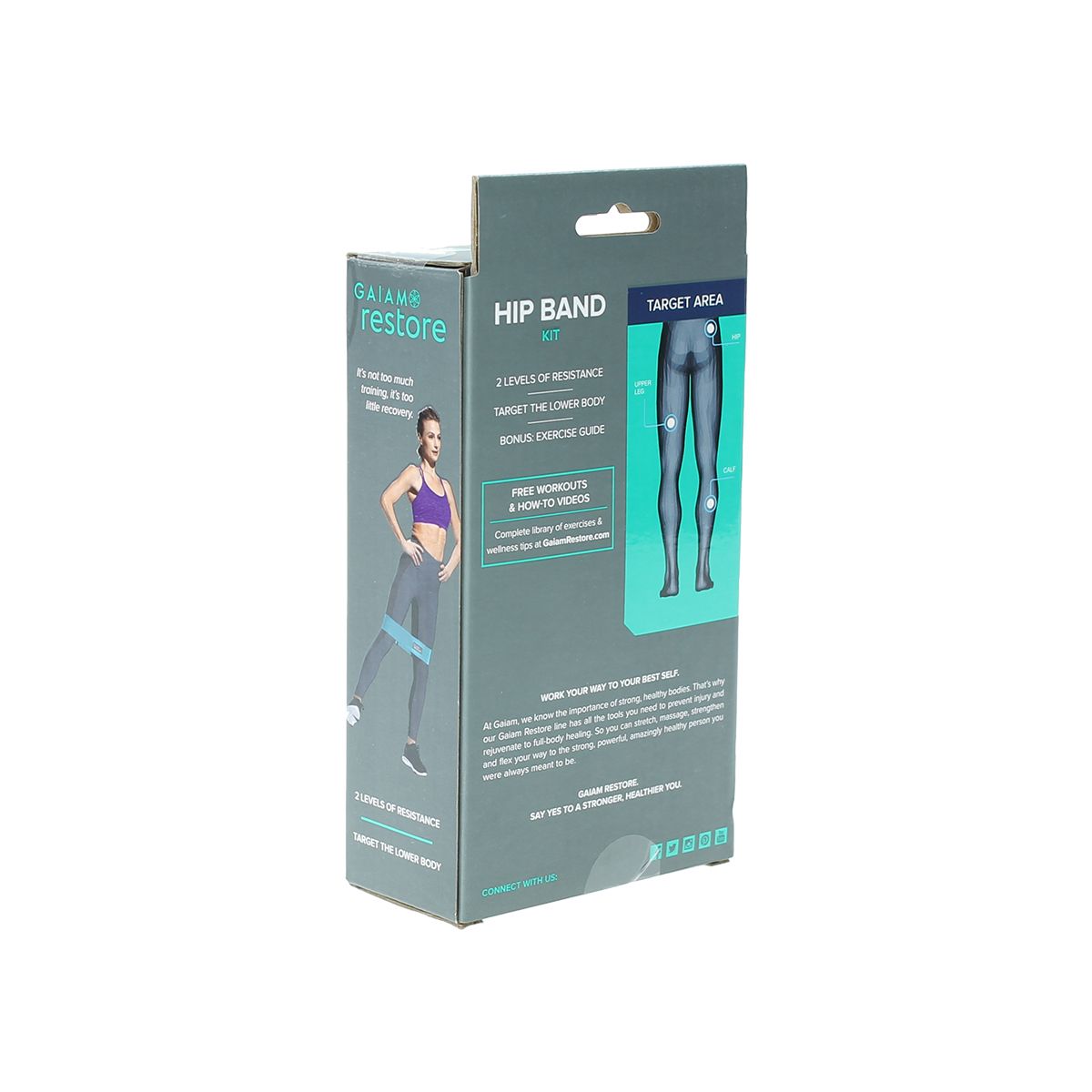 Gaiam Restore Hip Bands - Kit de 2 Bandas Circulares