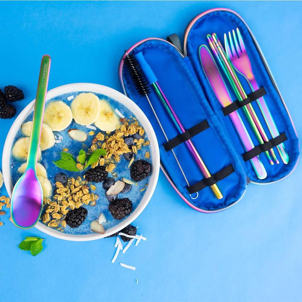 Ecovessel Wanderware Juego de 6 cubiertos de acero inoxidable