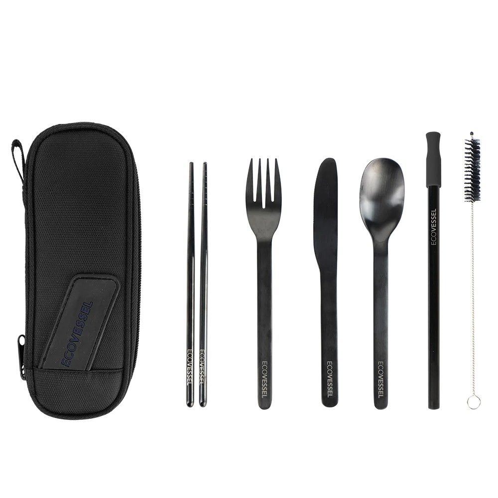 Ecovessel Wanderware Juego de 6 cubiertos de acero inoxidable